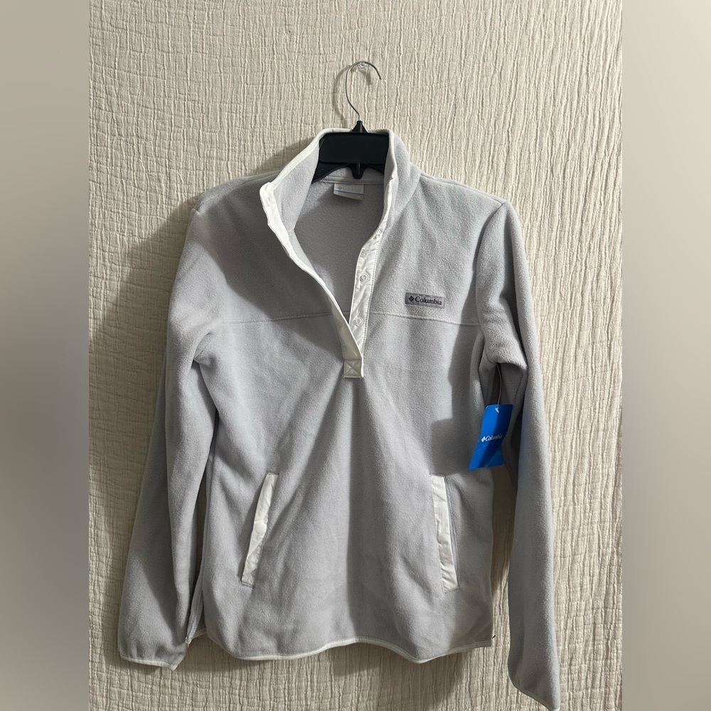 Columbia Light Gray Fleece Pullover - Picture 4 of 4